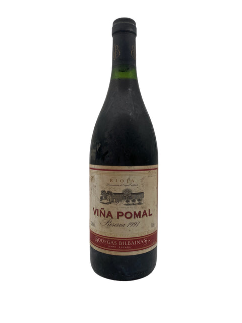 Rioja Viña Pomal 1997 huono etiketti