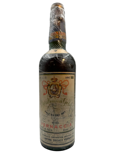Sardinialainen kulta Oristano Cantina Sociale Vernaccia 1968