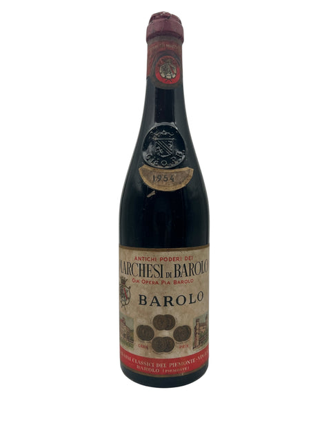 Pullo Barolo-punaviiniä vuodelta 1954, Marchesi di Barolo