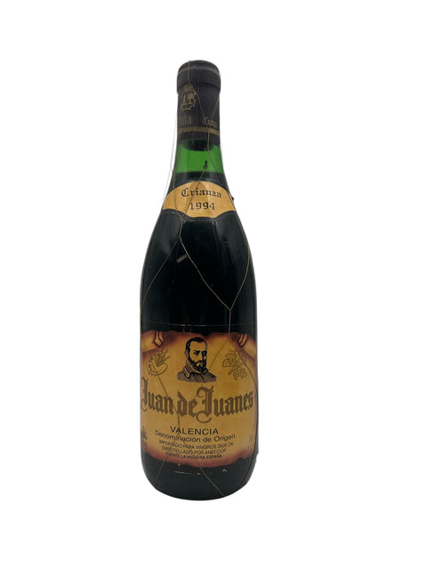 Pullo Juan de Juanes Crianza 1994 punaviiniä