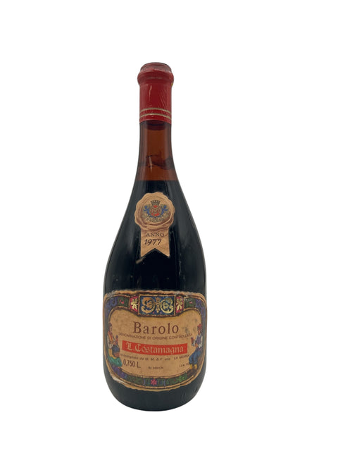 Pullo Barolo Il Costamagna 1977 punaviiniä