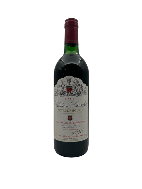 Pullo Château Laroche Côtes de Bourg 1985 punaviiniä