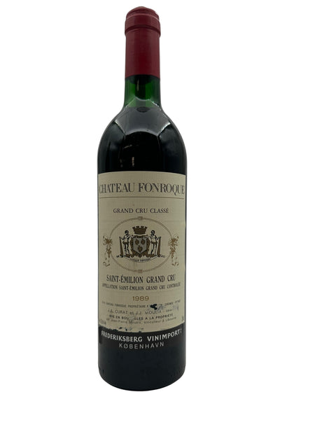Chateau Fonroque Saint Émilion Grand Cru Classé viinipullo 1989