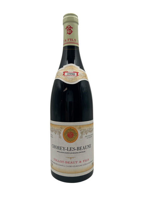 Pullo Chorey-les-Beaune Tollot-Beaut & Fils 1998 punaviiniä
