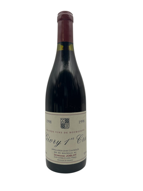 Pullo Givry 1er Cru Domaine Joblot 1998 punaviiniä