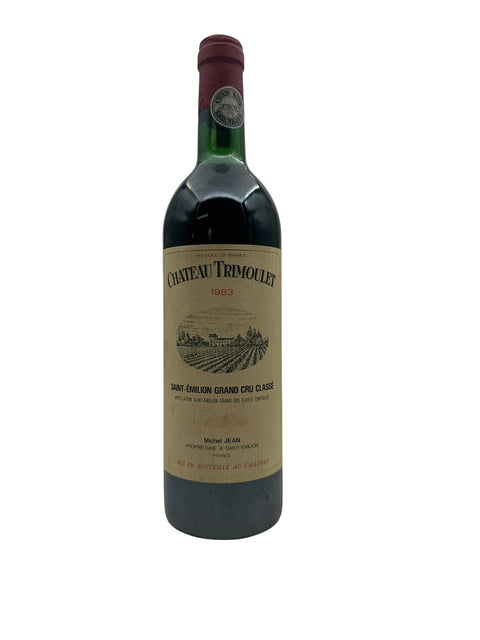 Pullo Chateau Trimoulet 1983 punaviiniä