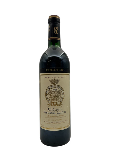 Pullokuva Gruaud Larose Château 1988 -punaviinistä Bordeaux'sta