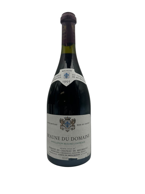 Pullo Beaune du Domaine Château de Meursault 1995 punaviiniä