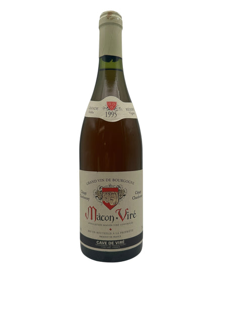 Pullo Mâcon-Viré Cave de Virén 1995 valkoviiniä