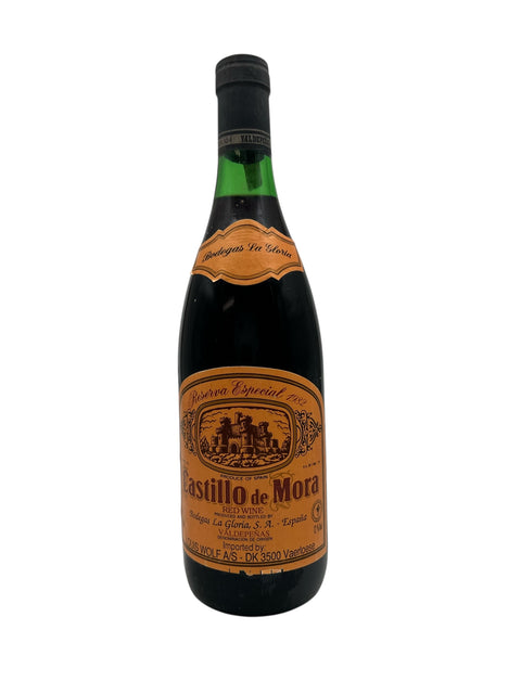 Castillo de Mora 1982 punaviini Bodegas La Gloria pullosta