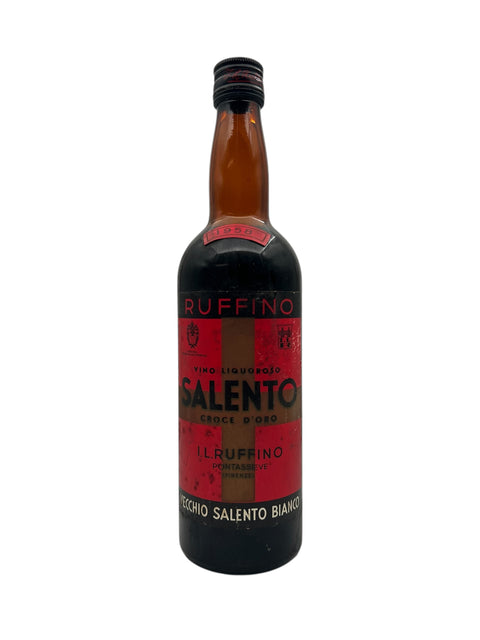 Pullo Salento Vecchio Ruffino 1958 jälkiruokaviiniä