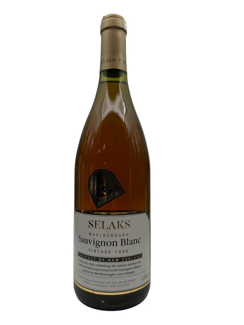 Pullo Selak's Sauvignon Blanc 1998 etiketillä