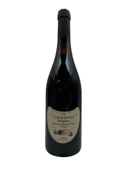 Pullo Col di Sotto Primitivoa Giovanni Botter -vintagesta 1998