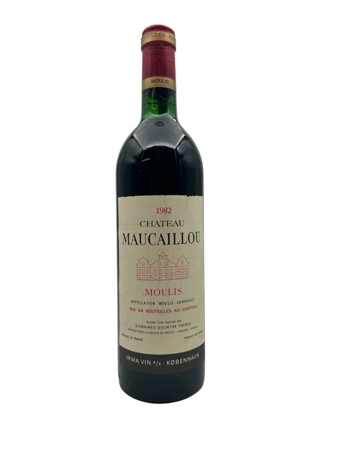 Pullo Chateau Maucaillou 1982 punaviiniä