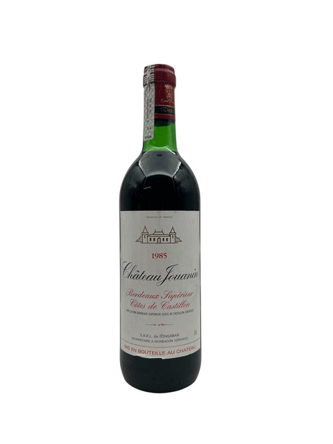 Château Jouanin 1985 pullo punaviiniä Côtes de Castillonista
