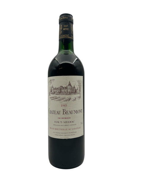 Pullo Chateau Beaumont 1985 punaviiniä Haut-Médocista