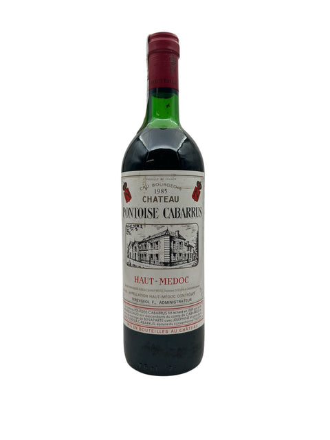 Pullo Pontoise Cabarrus Château 1985 punaviiniä Haut-Médocista