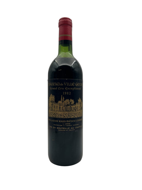 Pullo Château de Villegeorge 1982 punaviiniä