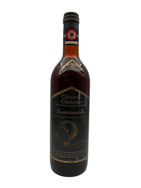 Pullo Chianti Classico Quercia Valle -vintagea 1975