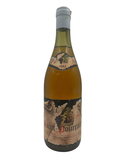 Saint-Pourçain 1983 valkoviini yksityiskohtaisella etiketillä