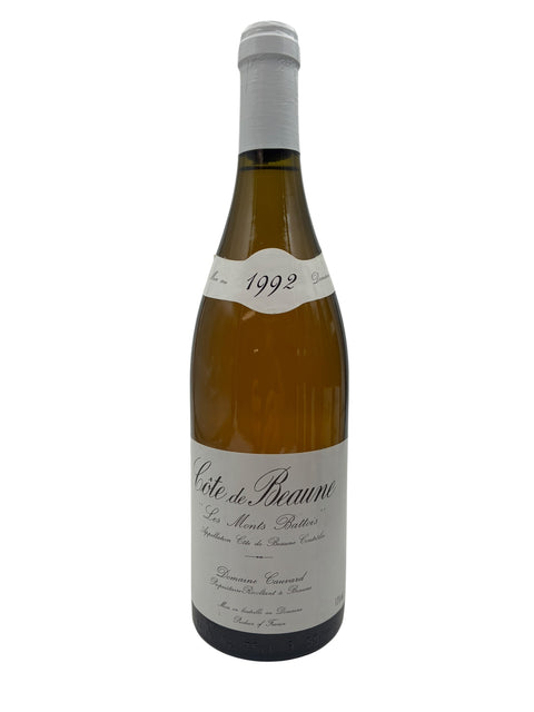 Pullo Côte de Beaune -valkoviiniä vuodelta 1992 Domaine Cavaerdilta