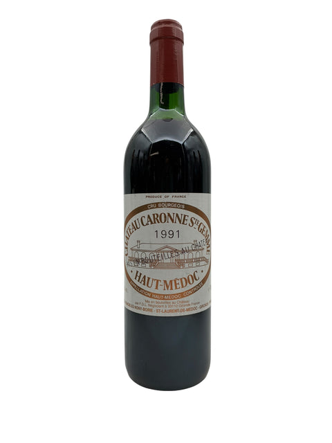 Pullo Château Caronne Ste Gemme 1991 punaviiniä
