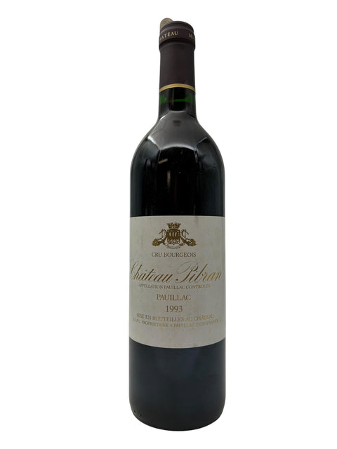 Pullo Chateau Siran 1993 punaviiniä Pauillacilta