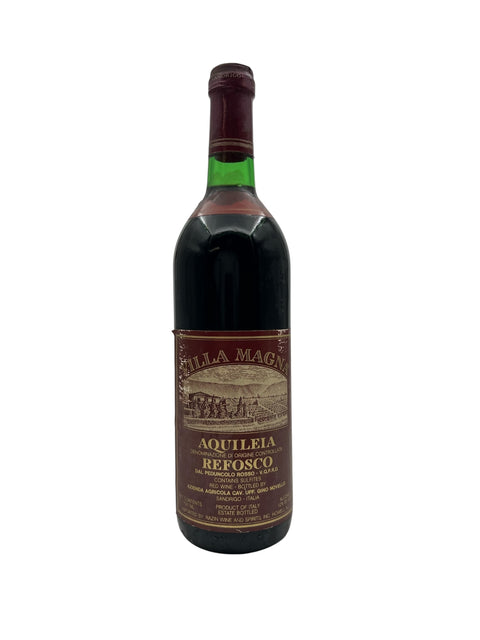 Pullo Refosco Villa Magna 1975 italialaista punaviiniä
