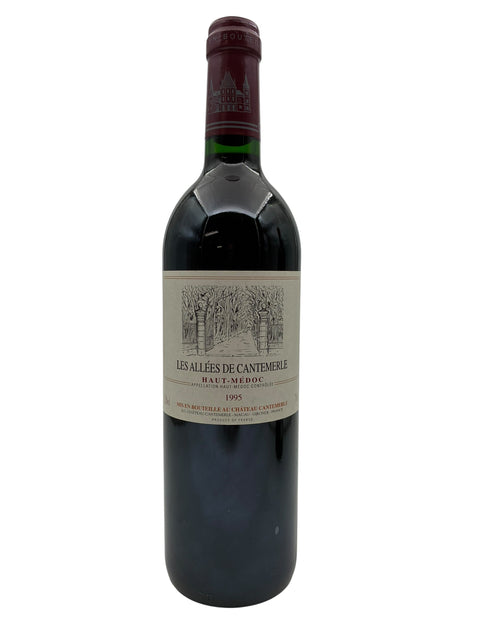Pullo Les Allées de Cantemerleä 1995 Bordeaux'sta