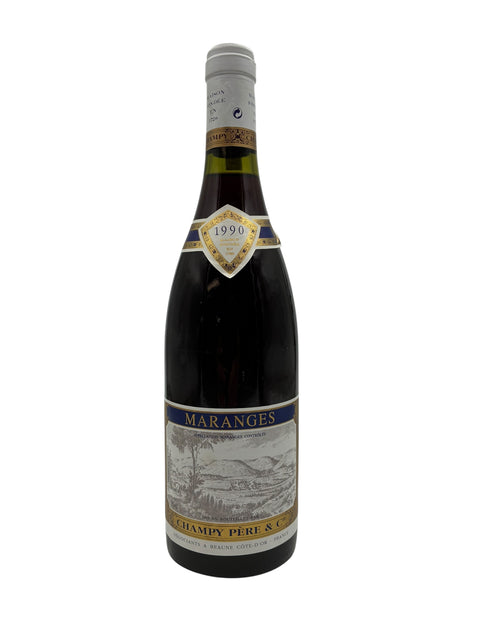Pullo Maranges Champy Père & Cie 1990 punaviiniä
