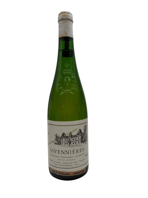 Pullo Savennières Closel 1990 -valkoviiniä