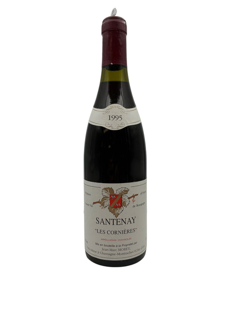 Pullo Santenay Jean-Marc Morey 1995 punaviiniä Burgundiasta