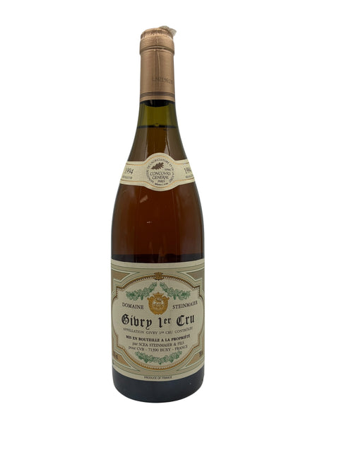 Pullo Givry Domaine Steinmaier 1994 valkoviiniä