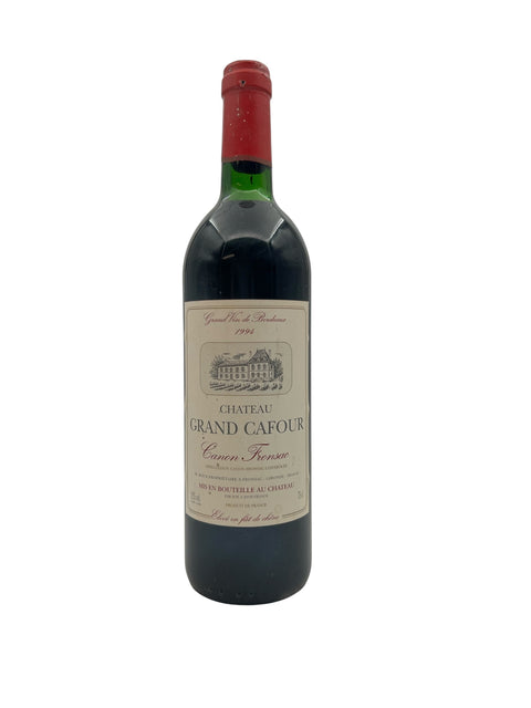 Pullo Grand Cafour Chateau 1996 punaviiniä
