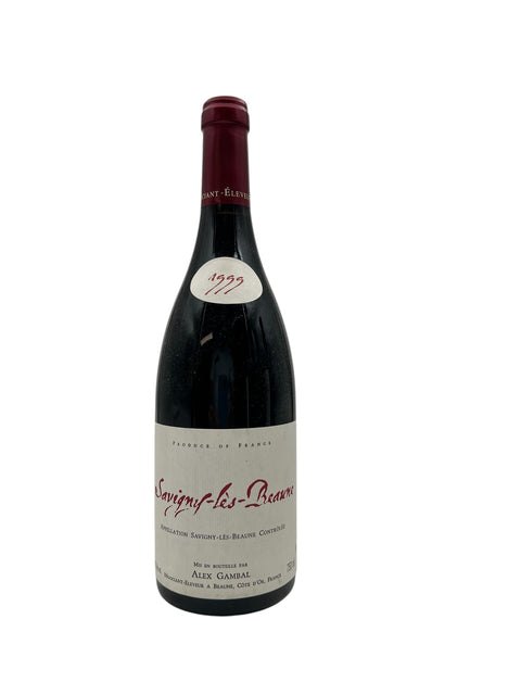 Pullo Savigny-lès-Beaune Alex Gambal 1999 punaviiniä