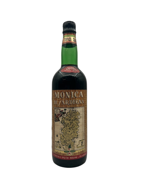 Pullo Monica del Sardegna 1970 viiniä Fattoria Melonista