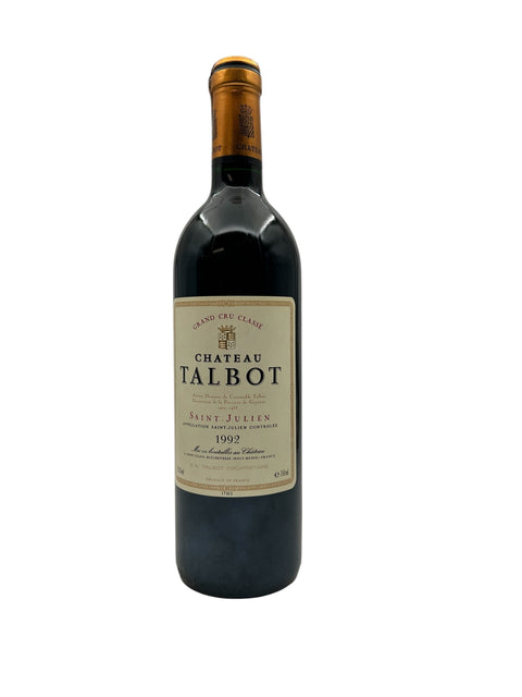 Pullo Chateau Talbot 1992 punaviiniä