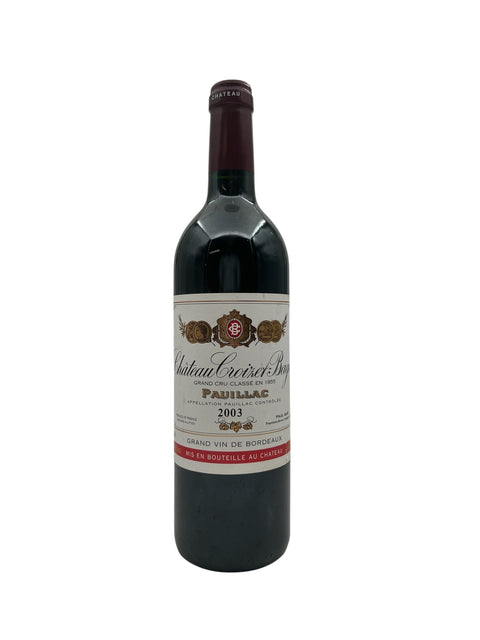 Pullo Chateau Croizet Bages 2003 Pauillacilta