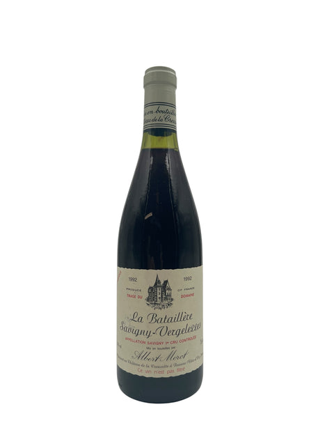 Pullo La Bataillère Albert Morot 1992 punaviiniä
