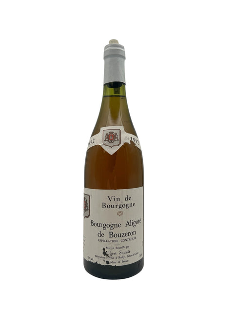 Bourgogne Aligoté Bouzeron 1992 valkoviini Ranskasta