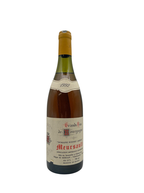 Meursault-valkoviini Domaine Potinet-Ampeau 1992 pullosta
