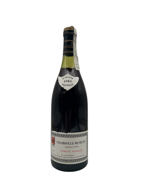 Pullo Chambolle-Musigny Domaine Ponnelle 1983 punaviiniä