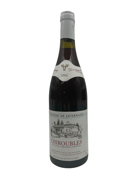 Pullo Chiroubles Château de Javernand 1995 punaviiniä