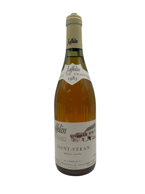 Pullo Saint-Véran Jaffelin 1983 valkoviiniä