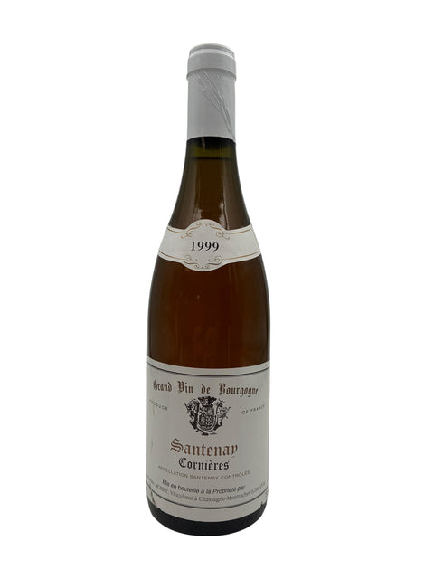 Pullo Santenay Cornieres Monnet 1999 valkoviiniä