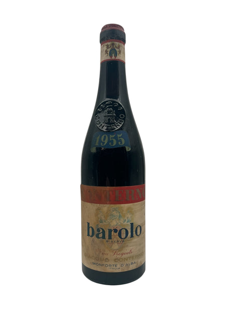 Pullo Barolo-vintagea 1955 Giacomo Conternolta