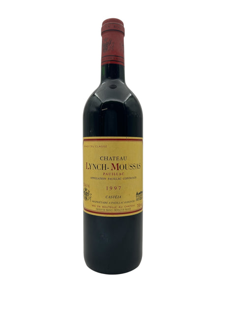 Pullo Chateau Lynch-Moussas 1997 punaviiniä