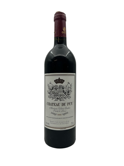 Pullo Chateau du Puy 1995 punaviiniä