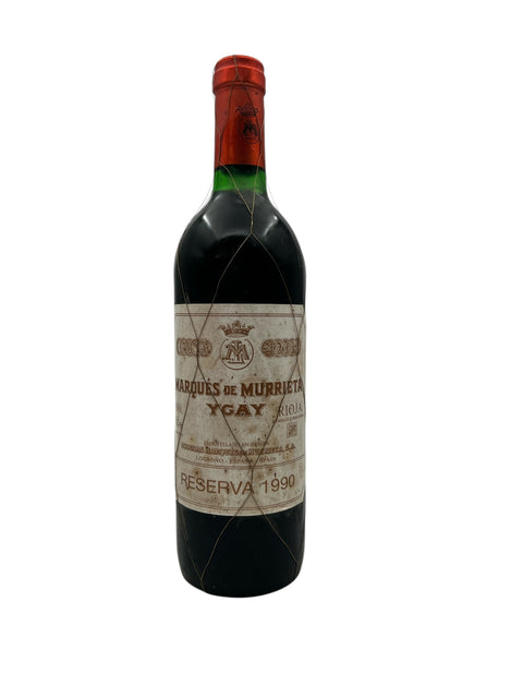 Pullo Marqués de Murrieta Ygay Reserva 1990 punaviiniä Riojasta