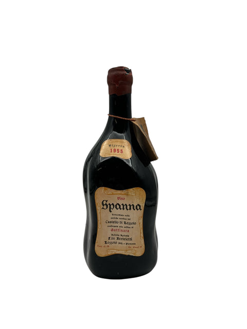 Italialainen punaviini Spanna vuodelta 1955 pullo